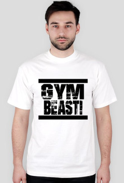 T-SHIRT " Gym Beast!" white