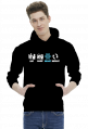 React.js Eat Sleep Repeat Long Hoodie Dark