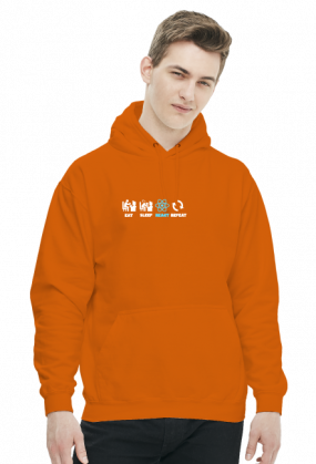 React.js Eat Sleep Repeat Long Hoodie Dark