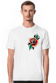 Koszulka męska oldschool red rose
