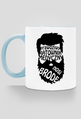 Ratownik medyczny z broda - kubek