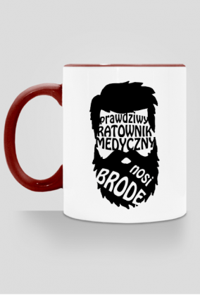 Ratownik medyczny z broda - kubek