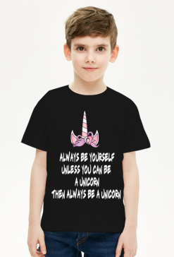 T-shirt dziecięcy, czarny, Unicorns 4