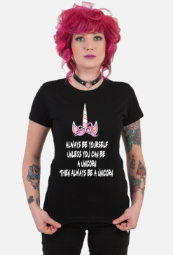 Bluzka, czarna, Unicorns 4