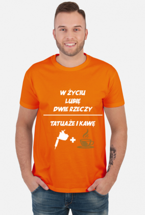 Koszulka" W życiu lubię, dwie rzeczy- tatuaże i kawę"
