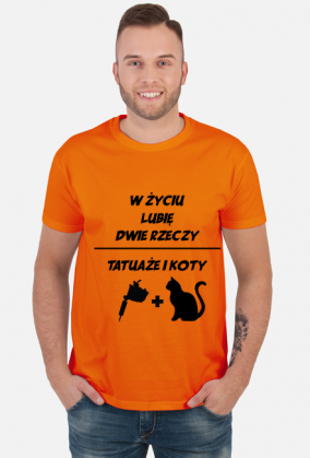 Koszulka" W życiu lubię, dwie rzeczy- tatuaże i koty"