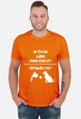 Koszulka" W życiu lubię, dwie rzeczy- tatuaże i psy"