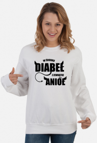 Bluza damska jasna - W środku diabeł z zewnatrz anioł