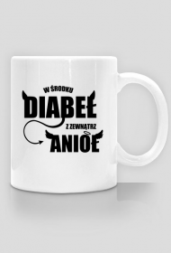 Kubek - W środku diabeł z zewnatrz anioł