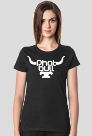 T-Shirt damski (Duże logo) - CZARNY