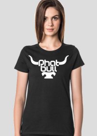 T-Shirt damski (Duże logo) - CZARNY