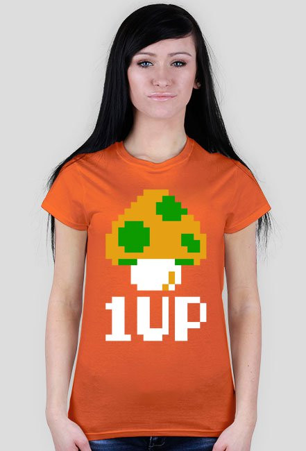 1UP - T-shirt damski (różne kolory) [Mario]