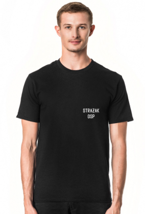 Koszulka Męska "Strażak OSP, STRAŻ" (Czarna )