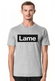 Lame - white on black
