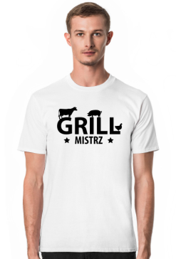 Koszulka męska jasna - Grill mistrz
