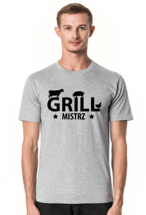 Koszulka męska jasna - Grill mistrz