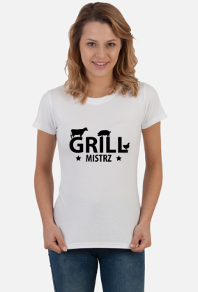 Koszulka damska jasna - Grill mistrz