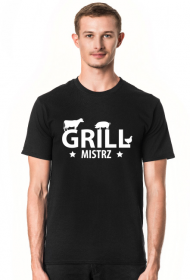 Koszulka męska ciemna - Grill mistrz