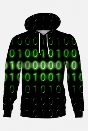 Bluza z kapturem binary code