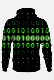 Bluza z kapturem binary code