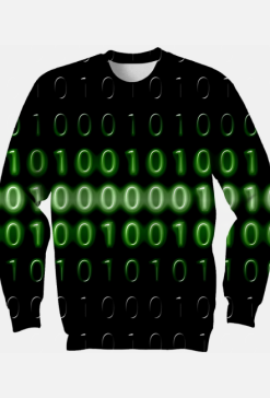 Bluza bez kaptura binary code