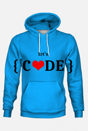 Bluza damska z kapturem let's code