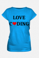 Koszulka damska love coding