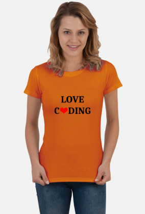 Koszulka damska love coding