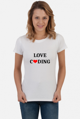 Koszulka damska love coding