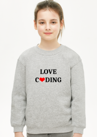Bluza dziecięca love coding