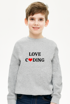 Bluza dziecięca love coding