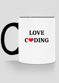 kubek kolorowy love coding