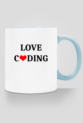 kubek kolorowy love coding