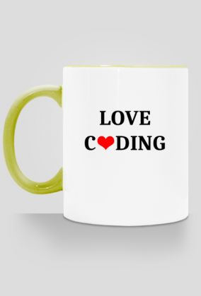 kubek kolorowy love coding
