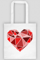 Eco torba na zakupy duże serce (jednostronna)