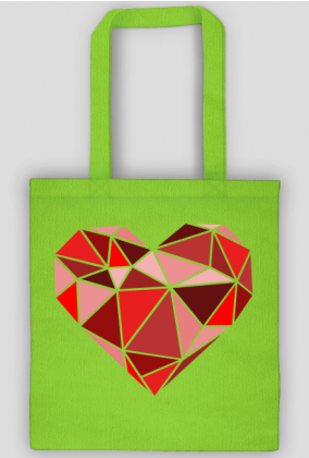 Eco torba na zakupy duże serce (jednostronna)