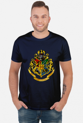Hogwart herb męska koszulka