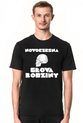 Nowoczesna głowa rodziny v.1 napis biały