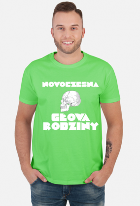 Nowoczesna głowa rodziny v.1 napis biały