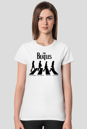The Beatles white damska koszulka