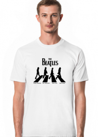 The Beatles white męska koszulka