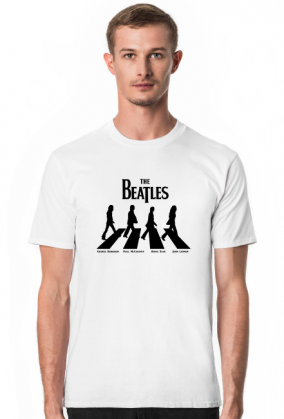 The Beatles white męska koszulka