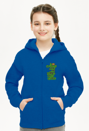 Bluza z Kapturem Na Zamek "KeepCalmAndRideaBike"