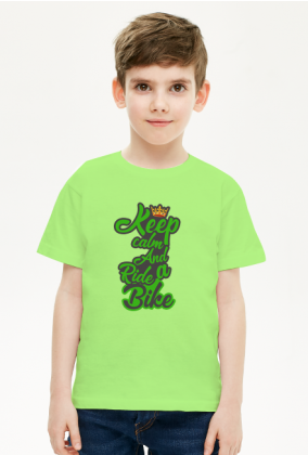 Koszulka Junior "KeepCalmAndRideaBike"