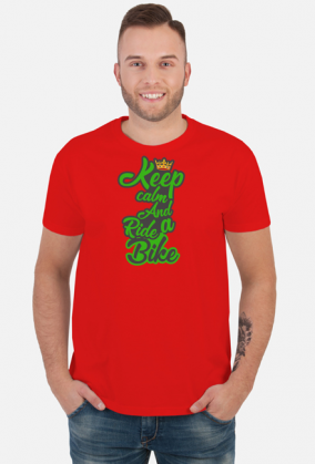 Koszulka Męska "KeepCalmAndRideaBike"