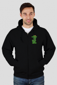 Bluza z Kapturem Na Zamek Męska "KeepCalmAndRideaBike""