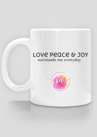 Kubek: Love Peace Joy