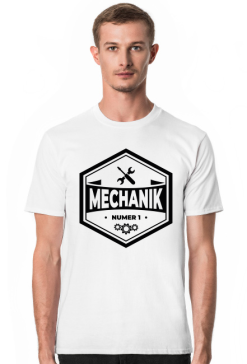 Koszulka męska jasna - Mechanik numer 1
