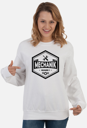 Bluza damska jasna - Mechanik numer 1