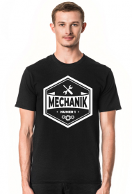 Koszulka męska ciemna - Mechanik numer 1